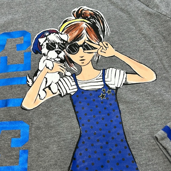 Justice brand girls plus size 18 long sleeve tee. Cute Besties girl. - Picture 3 of 12